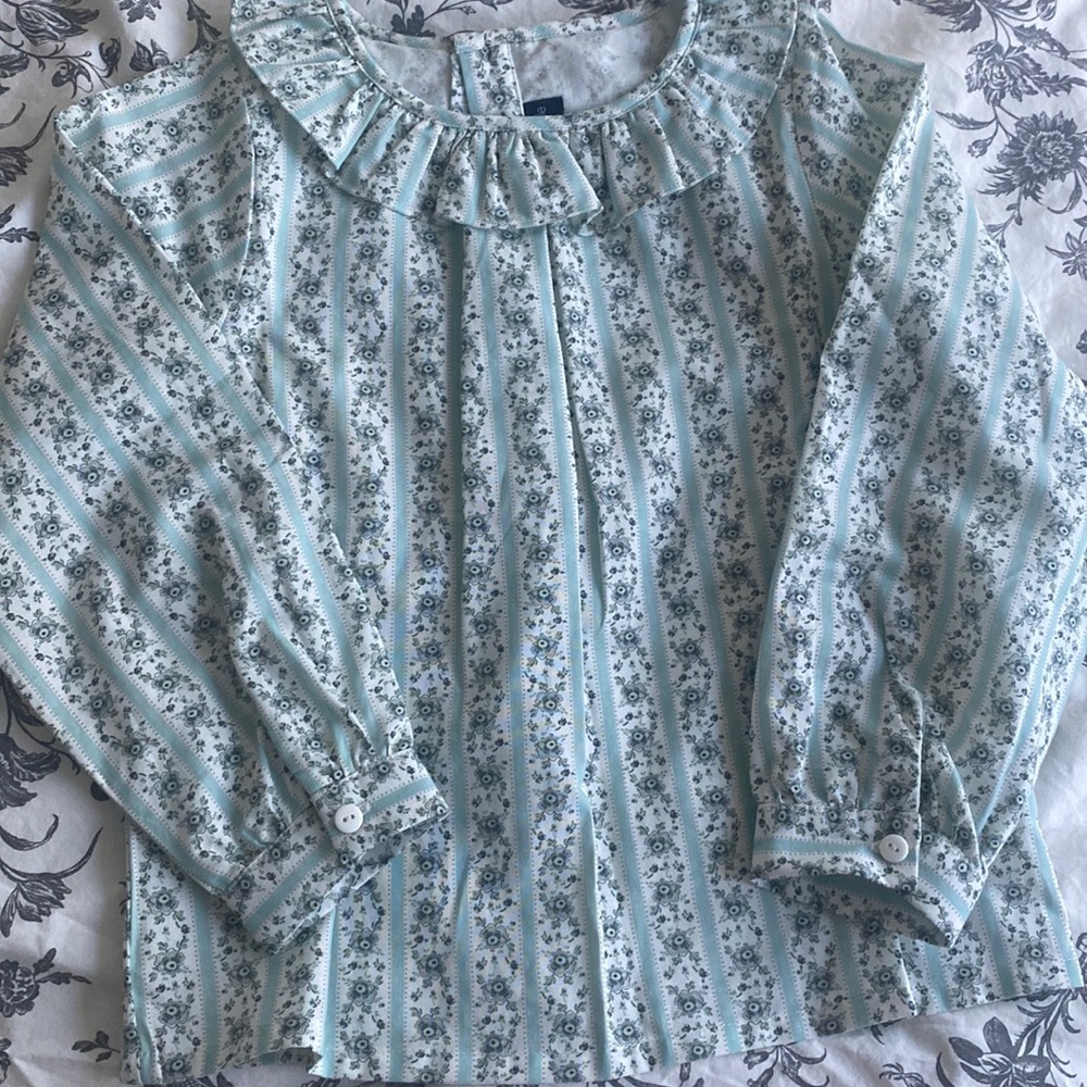Floral Shirt, long sleeves, maison marelle (french brand),5y
